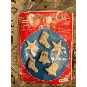 VTG Paragon Needlecraft Candlewick Christmas Ornaments Set of‎ 6 SEALED Crafts